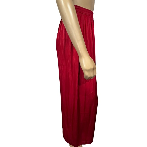 J.Crew Womens Dark Ruby Red Pleated Maxi Skirt BD520 Size 12 NWT - Picture 3 of 5